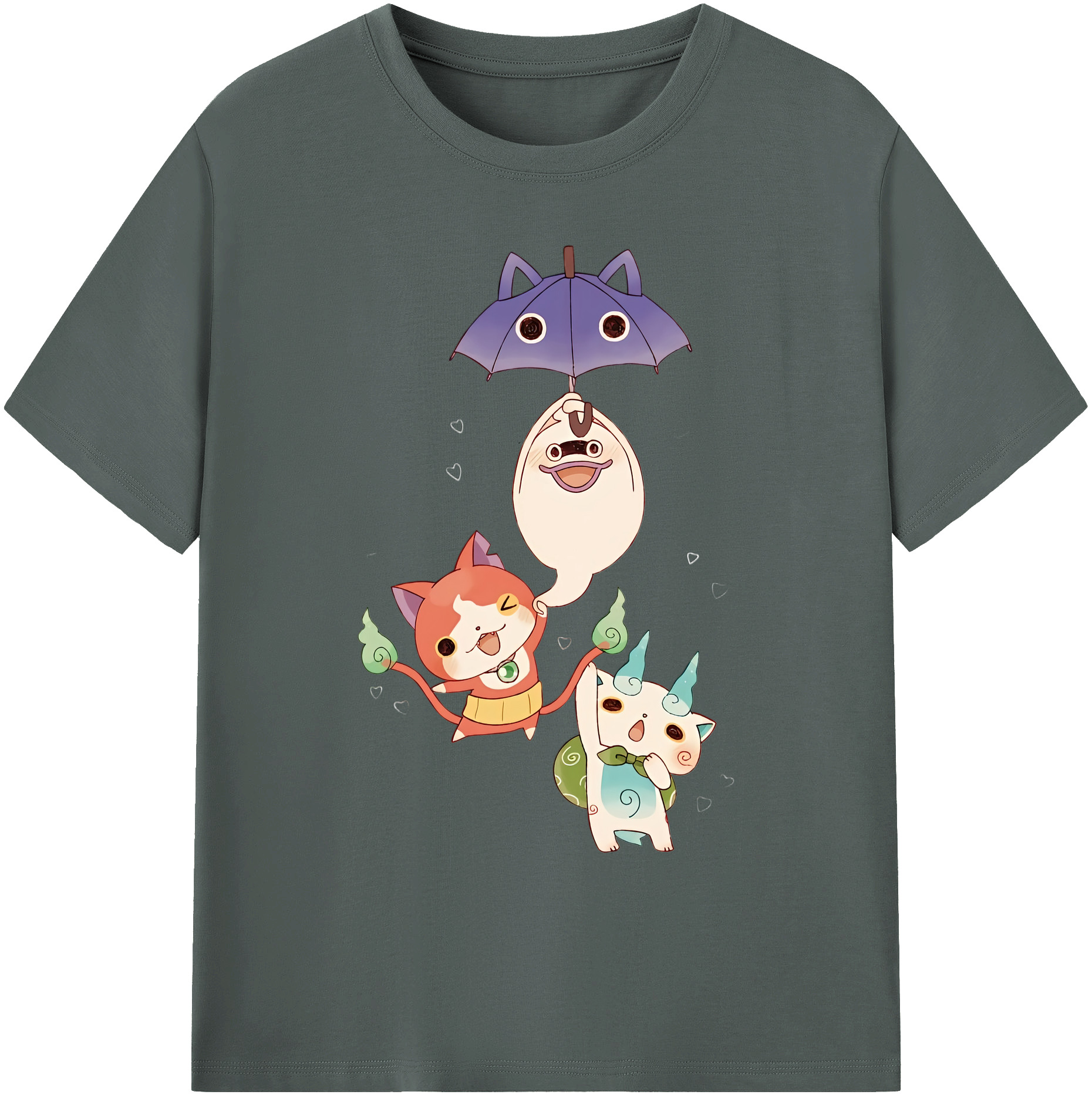 （画像用） 妖怪ウォッチ Yo-kai Watch 綿100％ メンズ半袖Tシャツ｜肌触りやわらか＆通気性